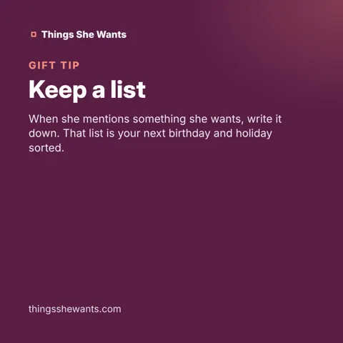 Keep a list